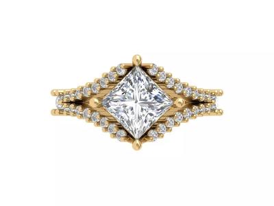 Princess Art Deco Ring