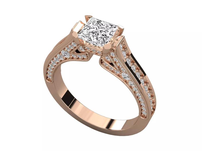 Princess Cut Diamond Vintage Anniversary Ring