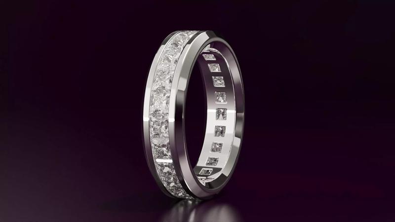 princess cut eternity ring N14 52EU size