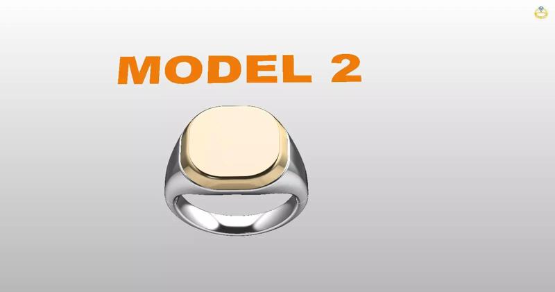 Premium Lusso Gold Ring Model M2