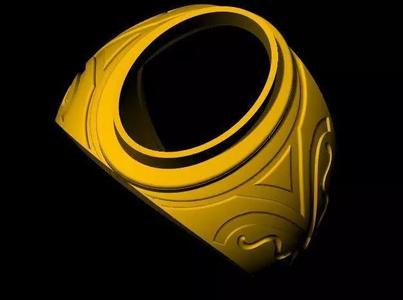 oval stone men ring 3dm file