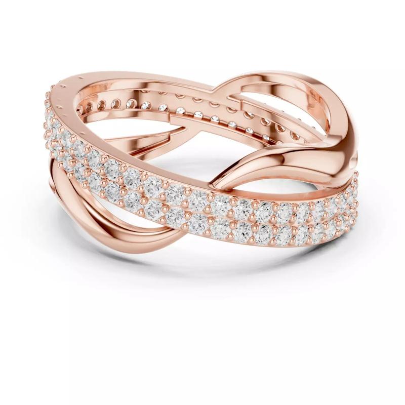 Double Row Round Cut Diamond Curve Wedding Band 3DM STL Video