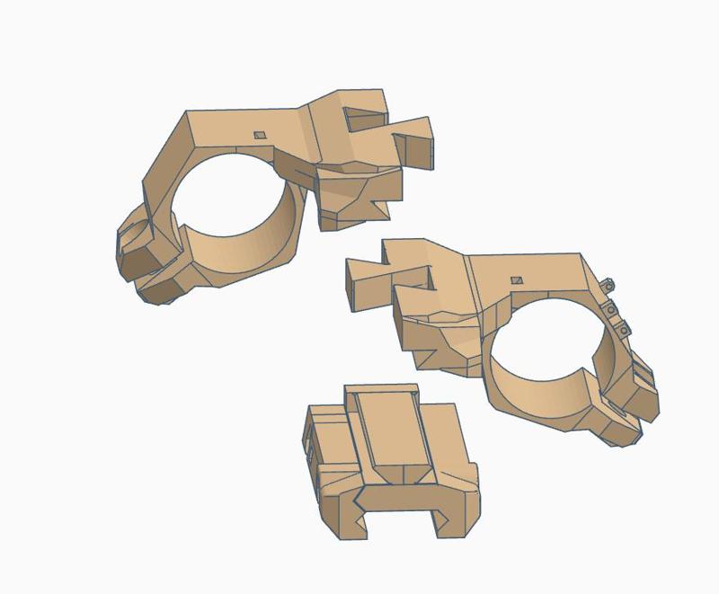 Quick detachable 28mm clamp mount for picatinny rail