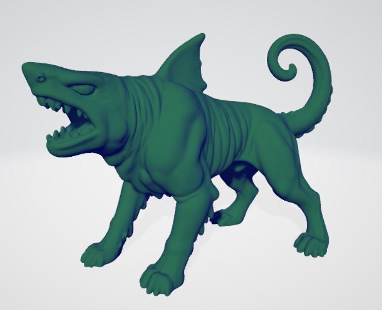 The Sharkdog – Grimdark Ocean Cultist (3D Printable STL)