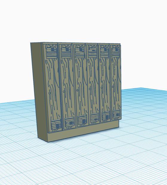 Blood Bowl Rustic wooden locker