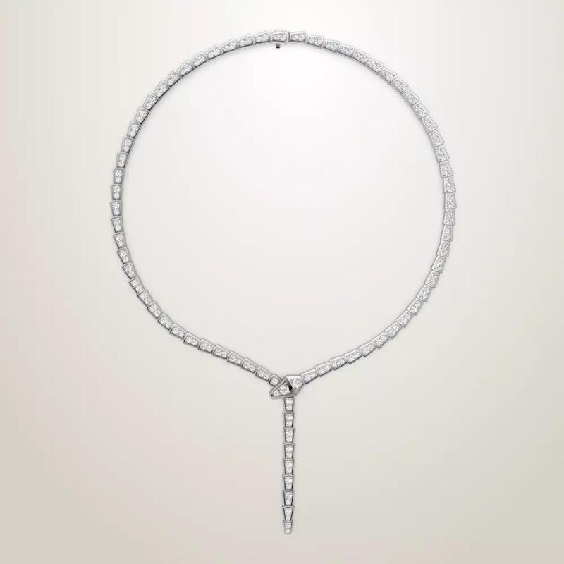 Bvlgari Serpenti Necklace full pave diamonds