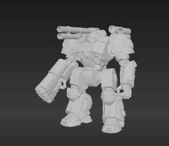 Colossal Siege Automaton with Power Fist & Cannon - Highly Detailed Futuristic Combat Walker STL