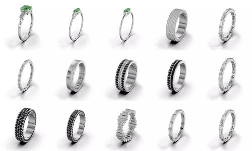 Women ring 3D Model Collection