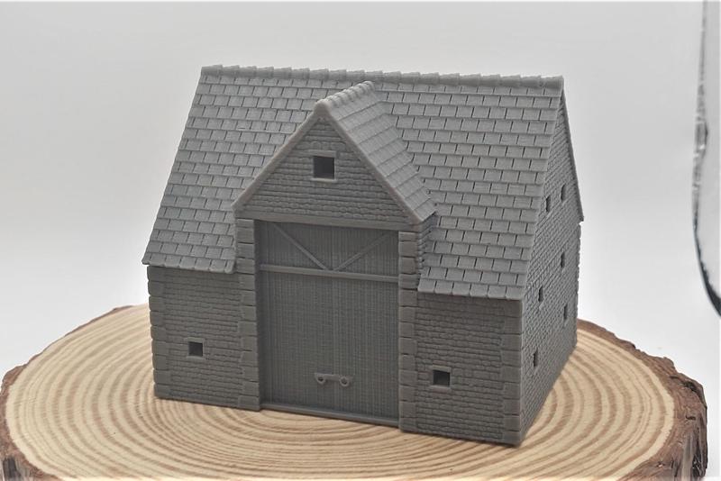 Normandy Large Stone Barn WW2 Wargaming Terrain