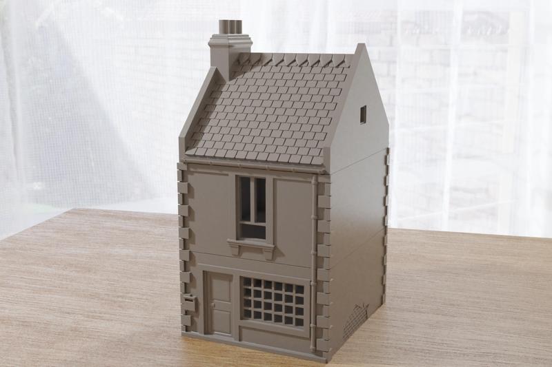Normandy Commercial Row House T2 Wargaming Terrain