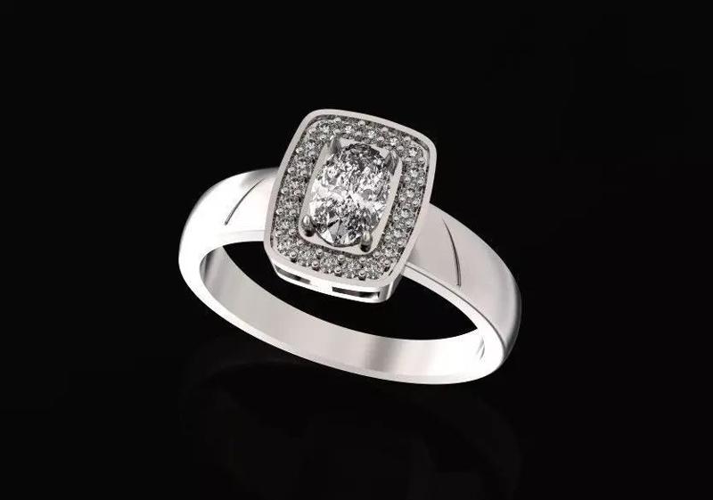 elegant engagement ring with diamond oval 468