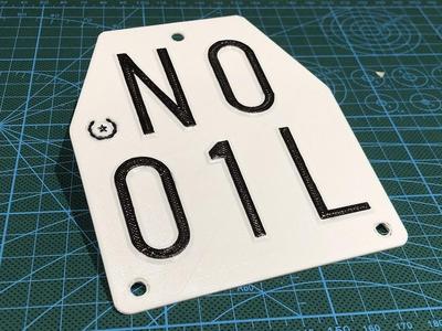 Targa Ciclomotore No Oil - Motor Plate