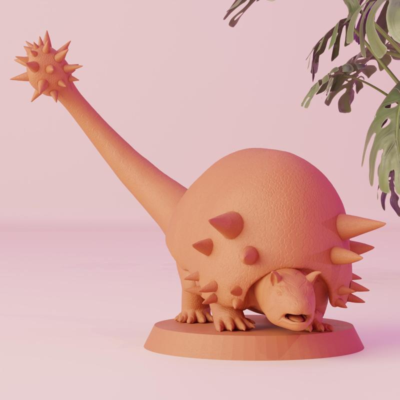 🦕 3D Printable Doedicurus Miniature – Fully Customizable! 🦕