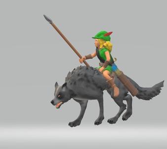 Halfling female wolfrider