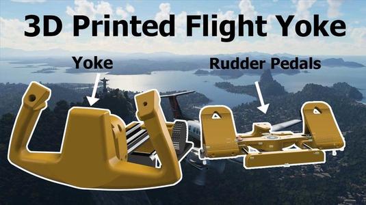 3D Printed Flight Yoke for Flight Simulator