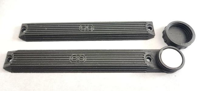 5 3/4"  MLOK Cover and 7" version with dual CR2032 holder with screw top