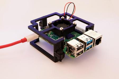 Minimal case for raspberry pi 4 with cooling fan 30x30x7mm