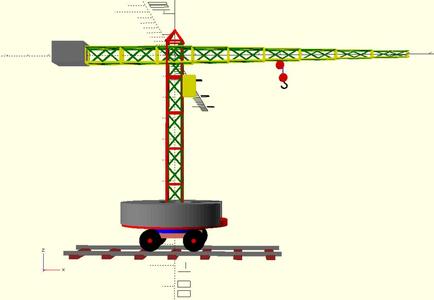 Toys for boys - construction/tower crane- OpenSCAD CSV