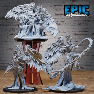 Cat Goddess Bastet Avatar Set ‧ DnD Miniature ‧ Tabletop Miniatures ‧ Gaming Monster ‧ 3D Model ‧ RPG ‧ DnDminis ‧ STL FILE