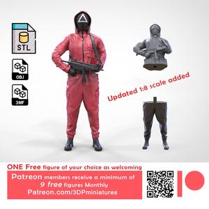 N2 Squid Game Pink Soldier armed