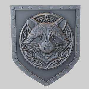 Raccoon Animal Wall Art Raccoon Animal Bust for CNC Router Laser & 3D Printer