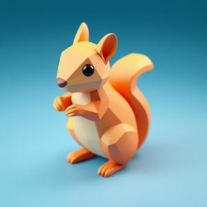 Low poly Squirrel