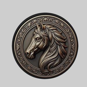 Horse Animal Head Horse Animal Medallion for CNC Router Laser & 3D Printer