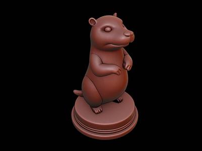 Muskrat Animal Figure Printable