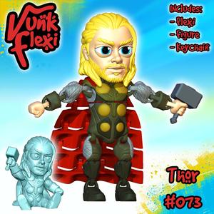 Marvel Thor MultiColor Flexi Print-in-Place + Figure & Keychain