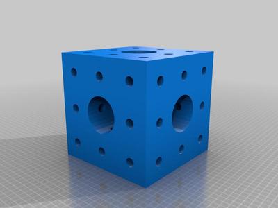 Menger sponge round holes (order 1 to 4)