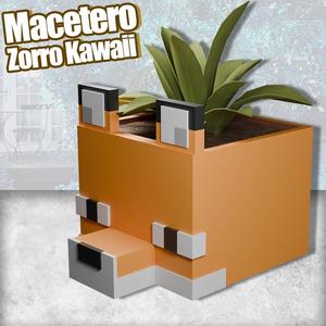 Cute Kawaii Minecraft Fox Flowerpot Cute Kawaii Minecraft