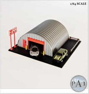 Mini garage diorama for 1/64 scale diecasts - Model 005 - STEEL DOME