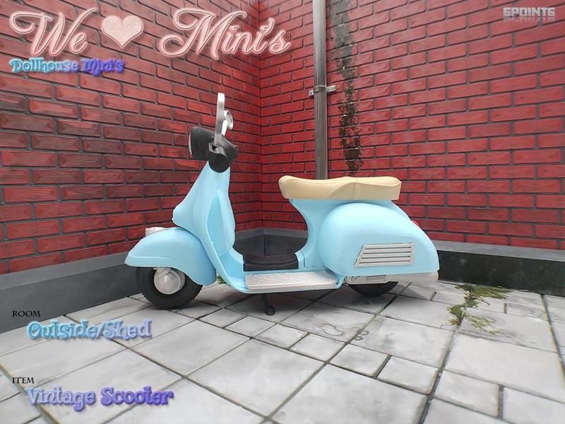 Dollhouse - Vintage Scooter 1:18 1:12 1:6