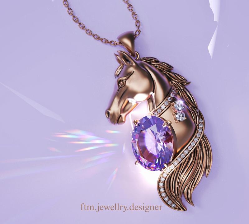 horse necklace