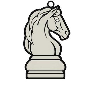 Chess Horse Keychain