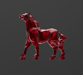 Horse of Unique Nobility - Low Poly - Excellent Design - Decor