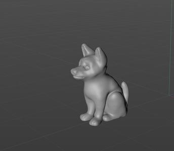 Sitting puppy 3D digital model