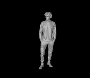 1/64 Standing Tall Boy 3D Digital Character Model