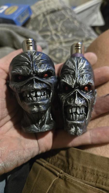 Another "Eddie" Bic Lighter Case "Iron Maiden" I made a 3rd one as well. Would love to hear what one you like. Peace