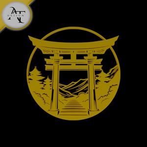 Torii Gates - Silhouette - 2D Wall Art Decor