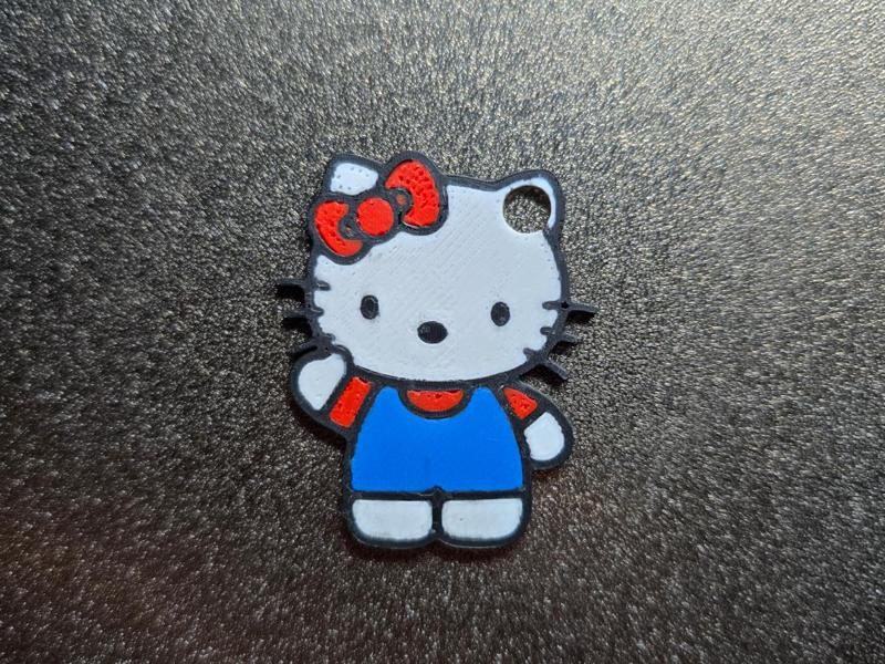 Hello Kitty Girl Keychain Charm
