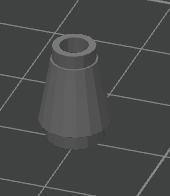 Lego Compatible (59900.dat) Cone 1 x 1 [Top Groove]