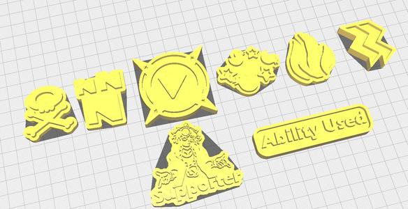 POKÉMON STATUS TGC TOKENS SET