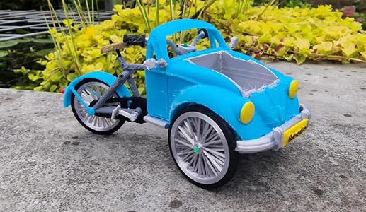 Tricycles VW beetle (3e model of 5) Designer Ed van der Heijden.   