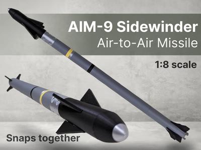 AIM-9X Sidewinder Air-to-Air Missile 1:8, Snap Fit