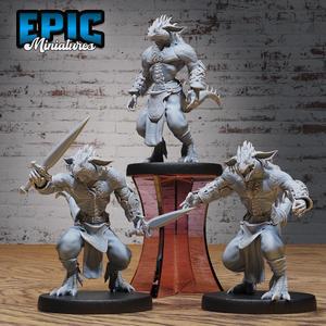 Lizard Folk Thug Set ‧ DnD Miniature ‧ Tabletop Miniatures ‧ Gaming Monster ‧ 3D Model ‧ RPG ‧ DnDminis ‧ STL FILE
