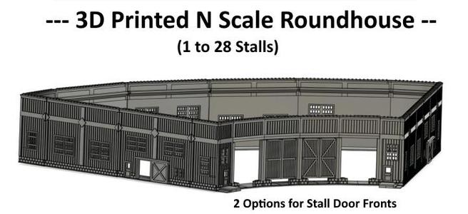 N Scale -- Engine Bay Fronts for Roundhouse....