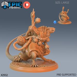 Giant Rat Pest Alchemist ‧ DnD Miniature ‧ Tabletop Miniatures ‧ Gaming Monster ‧ 3D Model ‧ RPG ‧ DnDminis ‧ STL FILE