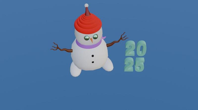 New Year in 3D: 2025 New Year 2025