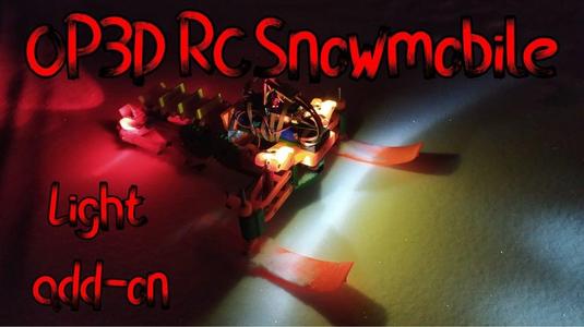 OP3D RC Snowmobile light add-on
